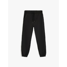 Koton Standart Bel Cepli Düğme Detaylı Basic Jogger Pantolon Siyah 5skb40058tw Siyah