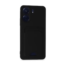 Xiaomi Redmi 13c Kılıf Kelvin Kartvizitli Silikon - Siyah -