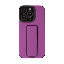 Newface Apple İphone 13 Pro Max Kılıf Mega Standlı Silikon - Mor