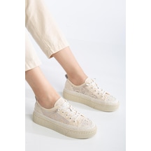 Suins Montero Model File Dantel Detaylı Kadın Spor Ayakkabı Sneaker Ten