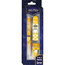 Serve Deep Üçlü Set 0.7 Mm Mekanik Versatil Kalem Harry Potter Hufflepuff Damalı - Sarı Çok Renkli