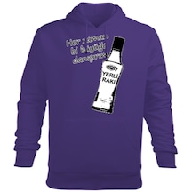 Yerli Rakı Erkek Kapüşonlu Hoodie Sweatshirt (525481194)