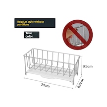 Youtek 304 Paslanmaz Çelik Mutfak Organizerı - Sünger, Çelik Top, Deterjan Depolama Rafı, Su Akışlı Tasarım, Sıfır Korumasız Standart Model Diğer