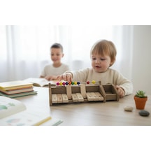 Ahşap Montessori Toplama & Çıkarma Eğitici Abaküs Seti 1 Den 10 A Matematik Öğrenme Oyuncağı