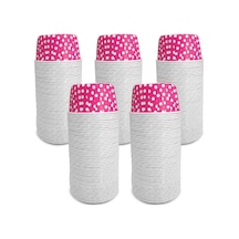 Kafem Muffin Kek Kapsülü Pembe Puantiye Büyük Boy 50li X 5 Paket - K29 Pembe