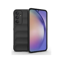 Zore Galaxy A35 Kılıf Esnek Tpu Oyuklu Arka Yüzey Tasarımlı Ogaa Etnik Silikon Kapak - Siyah