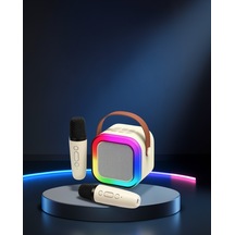 Taşınabilir Bluetooth Karaoke Hoparlör 2400 Mah Batarya Xucz2mikrofonluspeaker-1