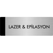 Metal Yönlendirme Levhası, Departman Kapı Isimliği Lazer & Epilasyon 10x20 Cm Gümüş Renk