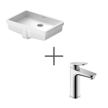 Duravit Vero Tezgah Altı Lavabo 49 Cm Ve Wave Lavabo Bataryası