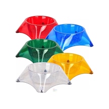 Kaymaz Ayaklı Simli Plastik Kedi Mama ve Su Kabı 250 ML