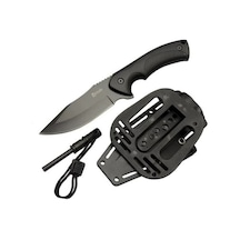 Columbia Company Tnt-1020-b Siyah Çubuklu Avcı Kamp Bıçağı Kamp Çakı, Kamp Bıçak Gümüş