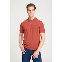 Wrangler Basic Kiremit Erkek Polo Yaka T-shirt W7d5k4xx2t222 Brick-w7d5k4xx2t222