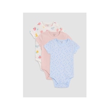 Lc Waikiki Alıta Cıty Farkıyla Lcw Baby Ekru Baskılı Dar & Slim Kısa Kollu Kız Bebek Tişört Ekru - 930970950 Ekru