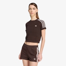 Adidas Crochet Tee Kadın Kahverengi T-shirt Kc6480