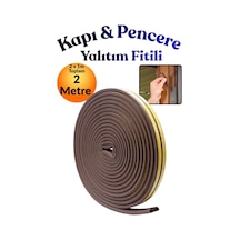 Kahverengi 1 X 2 2 Metre Kendinden Yapışkanlı Kapı Pencere Bandı Fitili Rüzgar Soğuk Önleyici Ses Isı Yalıtım Bandı D Tipi Kauçuk Sünger Şerit Çiftli Toz Engelleyici Pvc Alüminyum Yalıtım Fitili Diğer