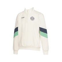 Hummel Walkes Çocuk Yarım Fermuarlı Sweatshırt 922446-9157 Ekru