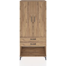 Hyperion Dolap 2 Raflı 2 Çekmeceli Tek Askılı 88x44x195 Çam-çam Atlas Çam