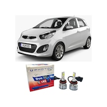 Kia Picanto Uzun + Kısa Far Ampulü H4 Duo Yeni Seri Beyaz 2011-2016