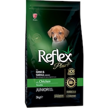 Reflex Plus Junior Small Tavuklu Küçük Irk Yavru Köpek Maması 3 KG