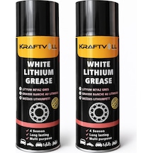 Kraftvoll Yüksek Performanslı Uzun Süre Koruma Sağlayan Beyaz Gres 400 ML + 2 li Set