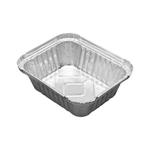 Alüminyum Kap 350Gr Kapaklı 100 Adet Gümüş