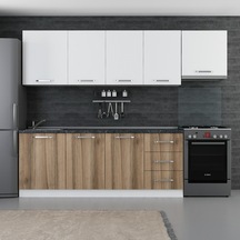 Minar 270 Cm Mutfak Dolabı Beyaz Dore 270-D4 Beyaz