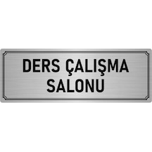 Metal Yönlendirme Levhası, Departman Kapı İsimliği Ders Çalışma S 10x20 cm Gümüş Renk