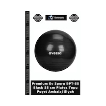 Premium Ev Sporu Bpt-55 Black 55 Cm Plates Topu Poşet Ambalaj Siyah