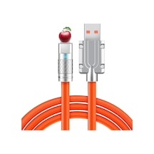 Tombul Şarj Kablosu, Usb Kablosu, Yıldırım Konnektörlü Hızlı Şarj Kablosu, Dolaşmaz, Turuncu, İ-phone 14 13 12 11 Pro Ve Daha Fazlası 3,3 Ft İle Uyumlu