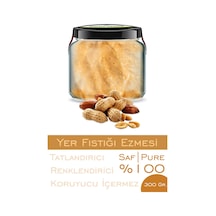 %100 Saf Yer Fıstığı Ezmesi Şeker İlavesiz Bi Kavanoz 330 Cc. Cam Kavanozda Katkısız Fıstık Ezmesi