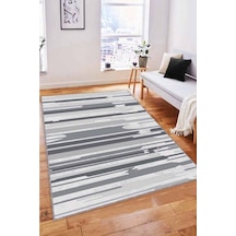 Gri Spor Kaymaz Tabanlı Makinede Yıkanabilir Halı Fh03n11