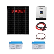 Bağ Bahçe Karavan İçin Jel Akülü Hazır Paket Solar Güneş Enerji Sistemi Paket 2