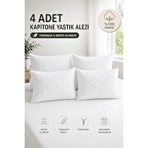 Formeya Pamukkale Alez Kapitone Yastık Koruyucu 4'lü  %100 Pamuk 50X70