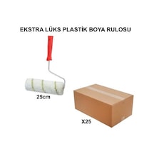 25 Adet 25 Cm Ekstra Lüks Plastik Boya Rulosu