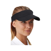 Uniquetrenders Kadın Uv Koruyucu Tenis Şapka Plaj Vizör Şapka Siyah