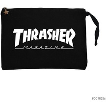 Thrasher Magazine Classic Siyah Clutch Astarlı Cüzdan