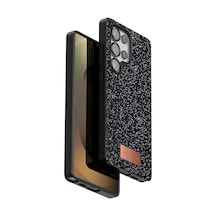 Onegif Samsung Galaxy Uyumlu S25 Ultra Bright Simli Kapak - Siyah İtdark42073