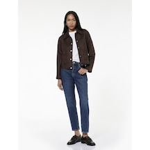 Koton Pamuklu Yüksek Bel Regular Fit Mom Jean Pantolon - Mom Jeans Koyu İndigo 6wal40177md Dark Indigo