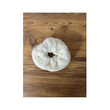 Düz Renk Peluş Lastik Toka Beyaz - 790144688 Beyaz