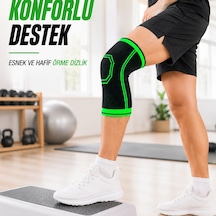 Diz Destekleyici Örme Dizlik Esnek Nefes Alabilen Spor Fitness Yürüyüş Dizliği