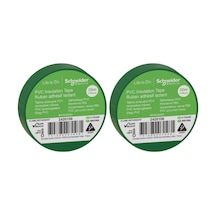 Schneider Electric İzole Elektrik Bandı Yeşil 2 Adet 19 MM x 20 M