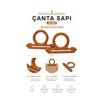 Vollen Yarn Doğal Masif Ahşap Premium Çanta Sapı 22 Cm 1 Çift 2 Adet El Yapımı Çanta Kulpu Çanta Aksesuarı Bej