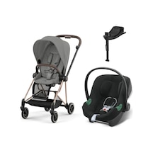Mios Travel Sistem Rosegold Mirage Grey & Aton Bazalı Volcano Black