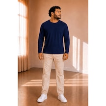 Sngl Tekstil Erkek Uzun Kollu İnterlok Oversize Sweatshirt S-m-l-xl-2xl Lacivert