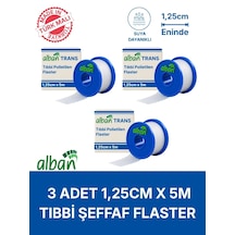 Pe 1,25cm X 5m, 3 Kutulu Set, Şeffaf Perforeli Flaster. Hipoalerjenik, Nefes Alabilen, Cilde Dost, Suya Dayanıklı