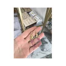 Mor Taşlı Deniz Kızı Küpe