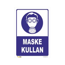 Maske Kullan Levhası Levha 50x70 Cm Sticker