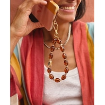 Les Petites Amber Charm Gold Detaylı Çanta & Telefon Askısı