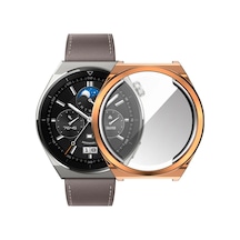 Ally Huaewei Watch Gt 3 Pro 43mm Kılıf 360 Full Koruma Ultra İnce Silikon Kılıf- 5775 Renk: Rose Gold