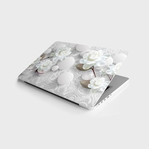 Laptop Sticker Bilgisayar Notebook Pc Kaplama Etiketi 3D Beyaz Gü